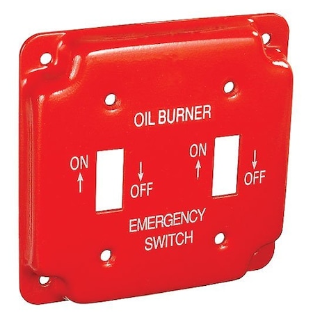 Southwire Square Emergency On/Off Two Toggle Switch Cover, 4 BPO-1936